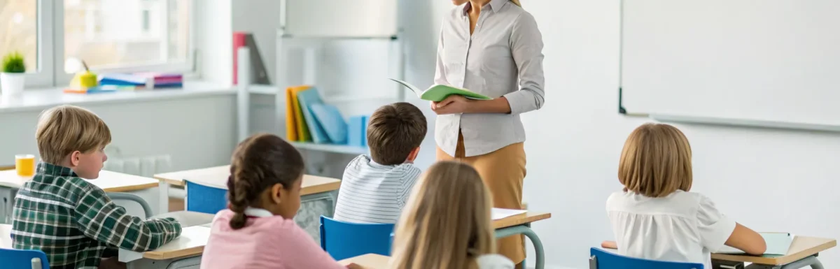 A teacher reads to young students, a key part of the CDA's meaning for teaching.