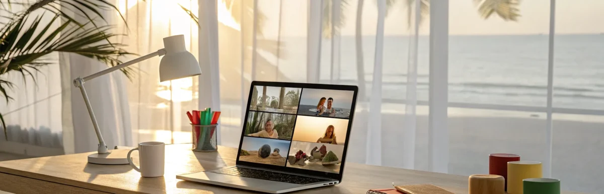 A laptop on a desk showing a course for CDA online classes in Florida.