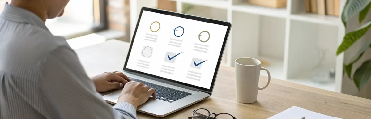 A person studying on a laptop for their accelerated online CDA program.