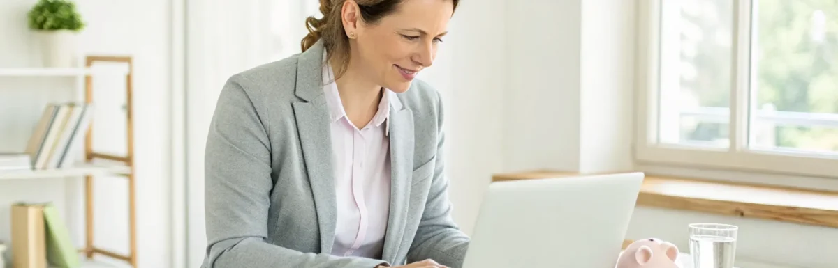A preschool teacher budgets for the cost of CDA certification using a laptop and calculator.