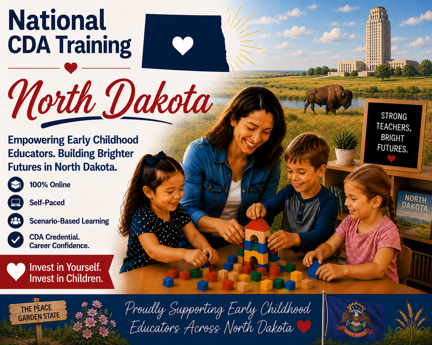 National CDA Training North Dakota — online CDA classes for early childhood educators