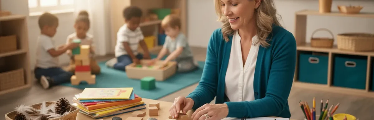 Preschool teacher planning a hands-on learning experience with children